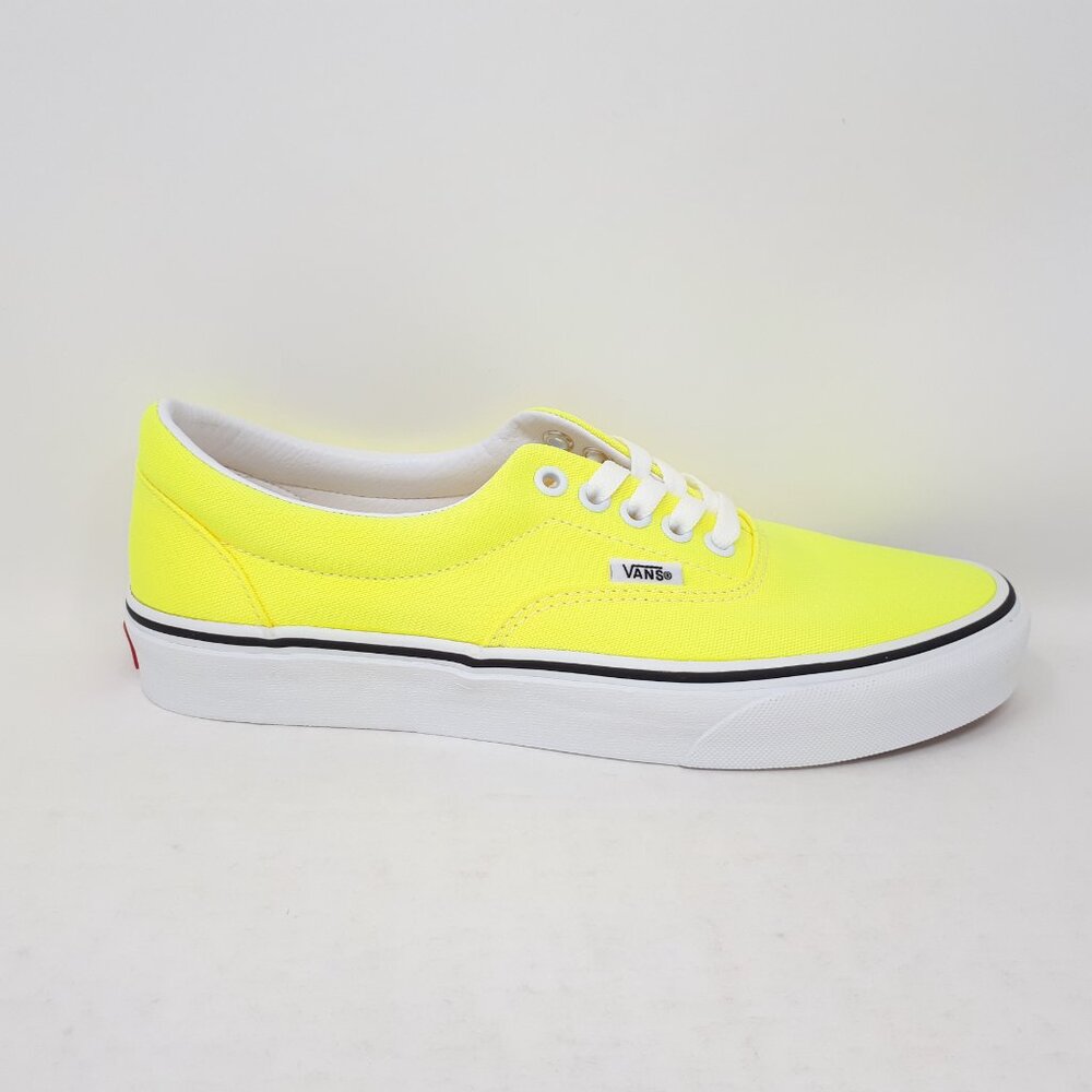 Vans Era Neon Yellow Lemon White Skate Authentic Shoe Sneaker Womens US Size NEW